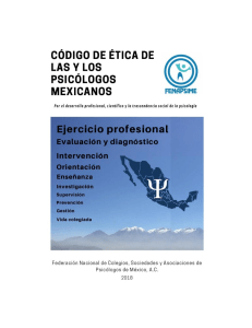 C&oacute;digo de &Eacute;tica Psic&oacute;logos Mexicanos FENAPSIME