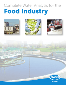 Complete Water Analysis for Food Industry