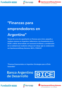 Manual de Finanzas para emprendedores en Argentina - Sparkassenstiftunt I BICE I FONCAP