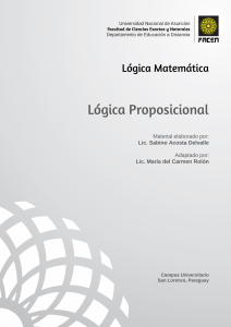 Lógica Matemática: Lógica Proposicional