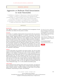 Aggressive or moderate fluid resuscitation in acute pancreatitis