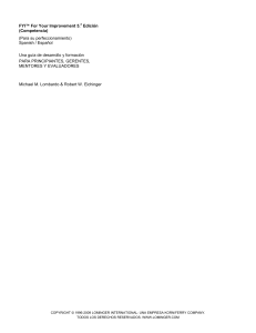FYI&trade; 5&ordf; Edici&oacute;n: Gu&iacute;a de Desarrollo de Competencias