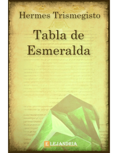 Tabla de Esmeralda-Hermes Trismegisto