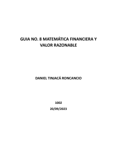 GUIA No. 8 Matemática Financiera y valor razonable