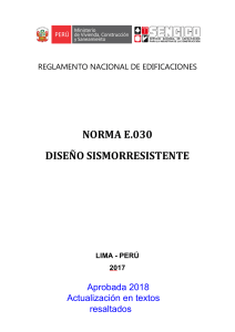 E.030 Diseño sismo resistente 2018