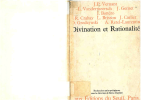 Jean-Pierre Vernant - Divination et rationalité-Editions du Seuil (1974)