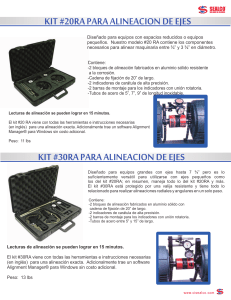 Catalogo Kit de Alineacion 20-RA y 30-RA