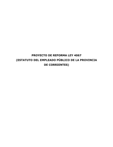 PROYECTO DE REFORMA LEY 4067