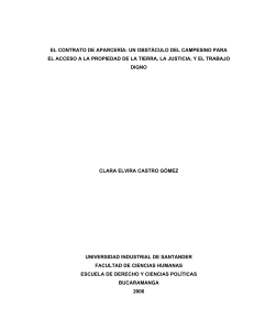 El contrato de aparcería Clara Elvira Castro