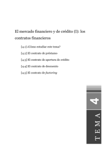 tema4: El mercado financiero y de crédito (I): los  contratos financieros