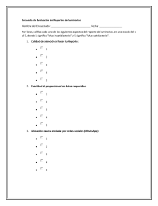 Encuesta de Evaluación de Reportes de luminarias