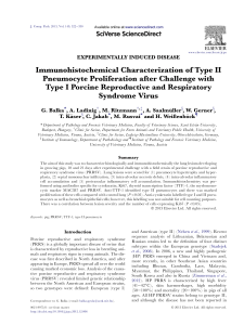 Immunohistochemical Characterization of Type II Pneumocyte Proliferation after Challenge with Type I Porcine Reproductive and Respiratory Syndrome Virus