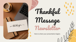 Thankful Message Newsletter by Slidesgo