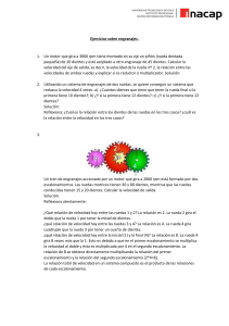 Ejercicios sobre engranajes345667