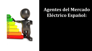 Agentes del Mercado  Eléctrico Español 