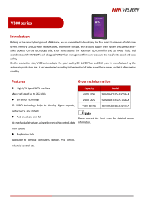 Especificaciones Tecnicas Solid State SSD Hikvision DVR V300 series