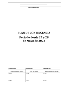 Plan de Contingencia