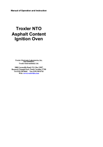 DocGo.Net-Manual Horno Troxler NTO Oven Operation Manual