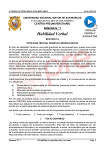Boletín Semana 1 Pre San Marcos 2022-II (UNMSM) PDF