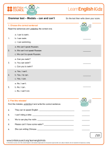 grammar practice modals can and cant final