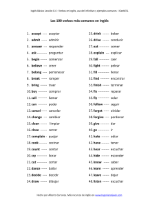 100 verbos basicos del ingles