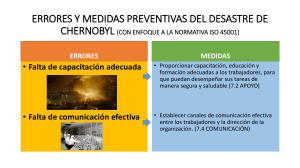 ERRORES Y MEDIDAS PREVENTIVAS DEL DESASTRE DE CHERNOBYL