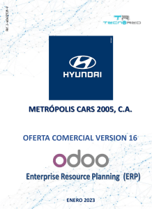 Propuesta Odoo ERP  Metrópolis Cars 2005 ,C.A. 20230123-003