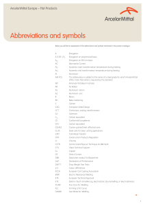 Abbreviations and symbols steel 