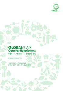 Regulaciones generales normativa Global G.A.P. versión 5.4.1 GFS