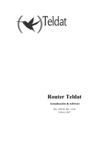 Router Teldat. Actualización de software