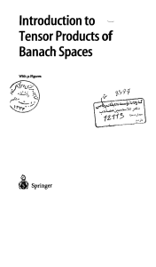 (Springer monographs in mathematics) Raymond A. Ryan - Introduction to tensor products of Banach spaces-Springer (2002)