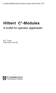 (London Mathematical Society Lecture Note Series) E. Christopher Lance - Hilbert C-Modules  a toolkit for operator algebraists-Cambridge University Press (1995) (1)