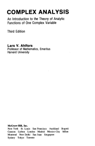 (International Series in Pure & Applied Mathematics) Lars Ahlfors - Complex Analysis  An Introduction to the Theory of Analytic Functions of One Complex Variable -Mcgraw Hill Book Co (1979)