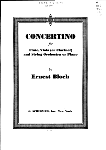 Concertino para Flauta, viola y piano - Ernest Bloch (1)