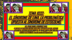 TEMA 1032. EL SINDROME DE LIMA. L