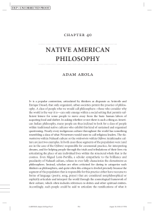 Native American Philosophy From Oxford
