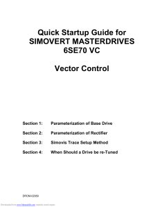 simovert masterdrives 6se70 vc quick start guide