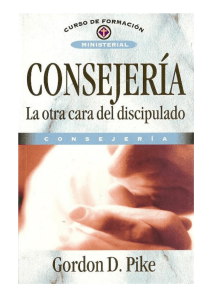 CONSEJERÍA - La otra cara del discipulado. Gordon Pike