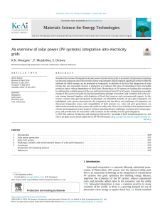 Articulo No.1 An overview of solar power PV system integration into electricity grids
