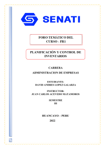 2 FORO PLANIFICACIÓN Y CONTROL DE INVENTARIOS