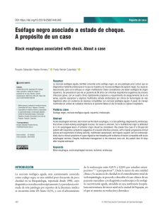 Esofago Negro asociado a estado de choque: A propósito de un caso 
