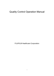 Quality Control Operation Manual