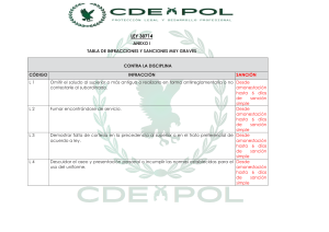 CDEPOL - TABLA DE INFRACCIONES LEY NÂ° 30714
