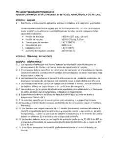 resumen de normas bombas centrifugas API 610