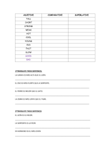 Adjetivos Comparativos y Superlativos: Ejercicios de Traducción