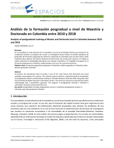 Analisis formacion posgrado Colombia 2020