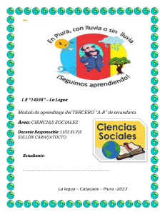 Modulo de Aprendizaje de CCSS 3° SECUNDARIA