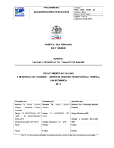 APDs 1.1Procedimiento Selección Donante de Sangre