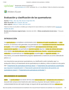 Evaluación y clasificación de las quemaduras - UpToDate[1]