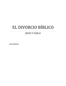 El DIVORCIO BIBLICO